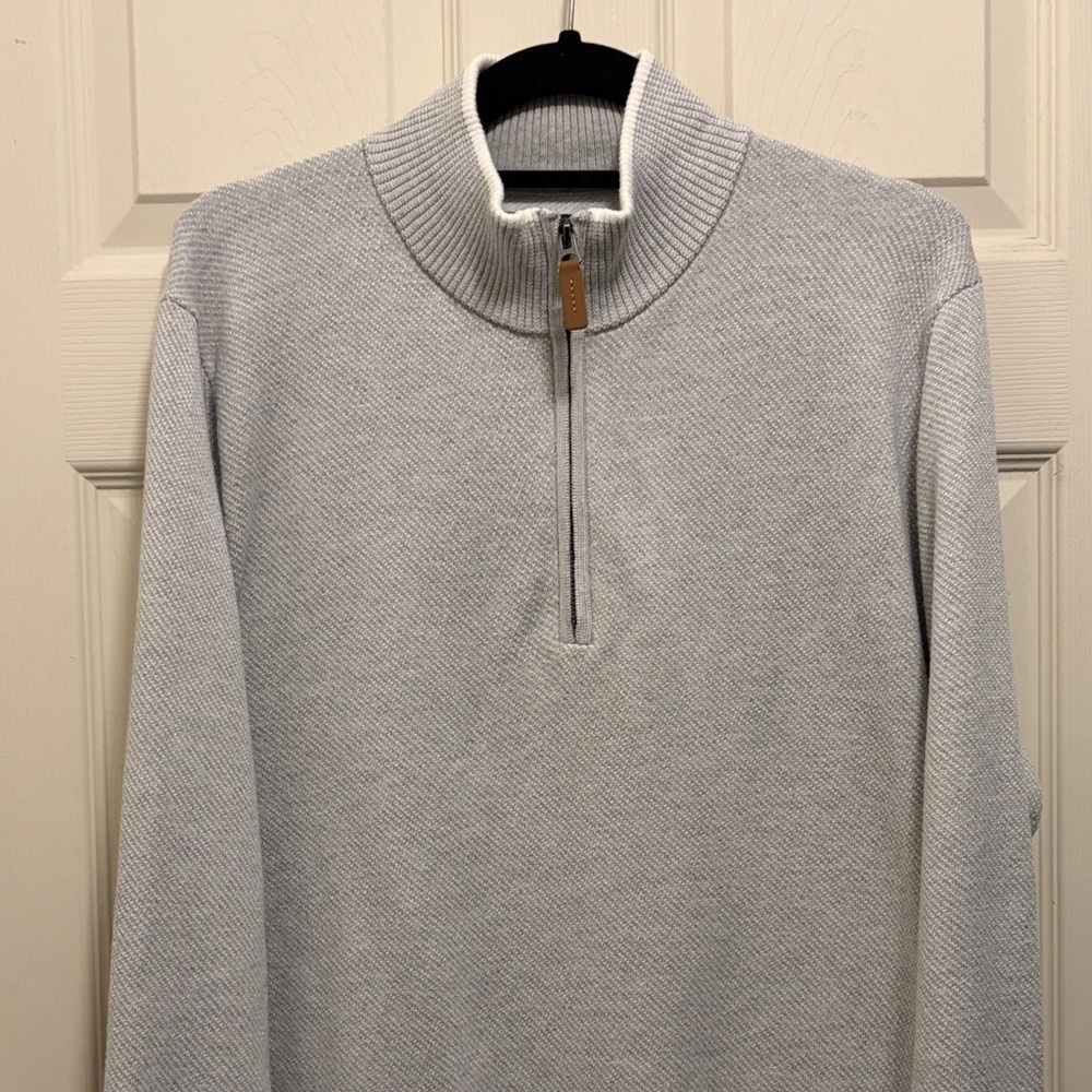 St. John's Bay Men's Heather Gray Zip-Up Sweater